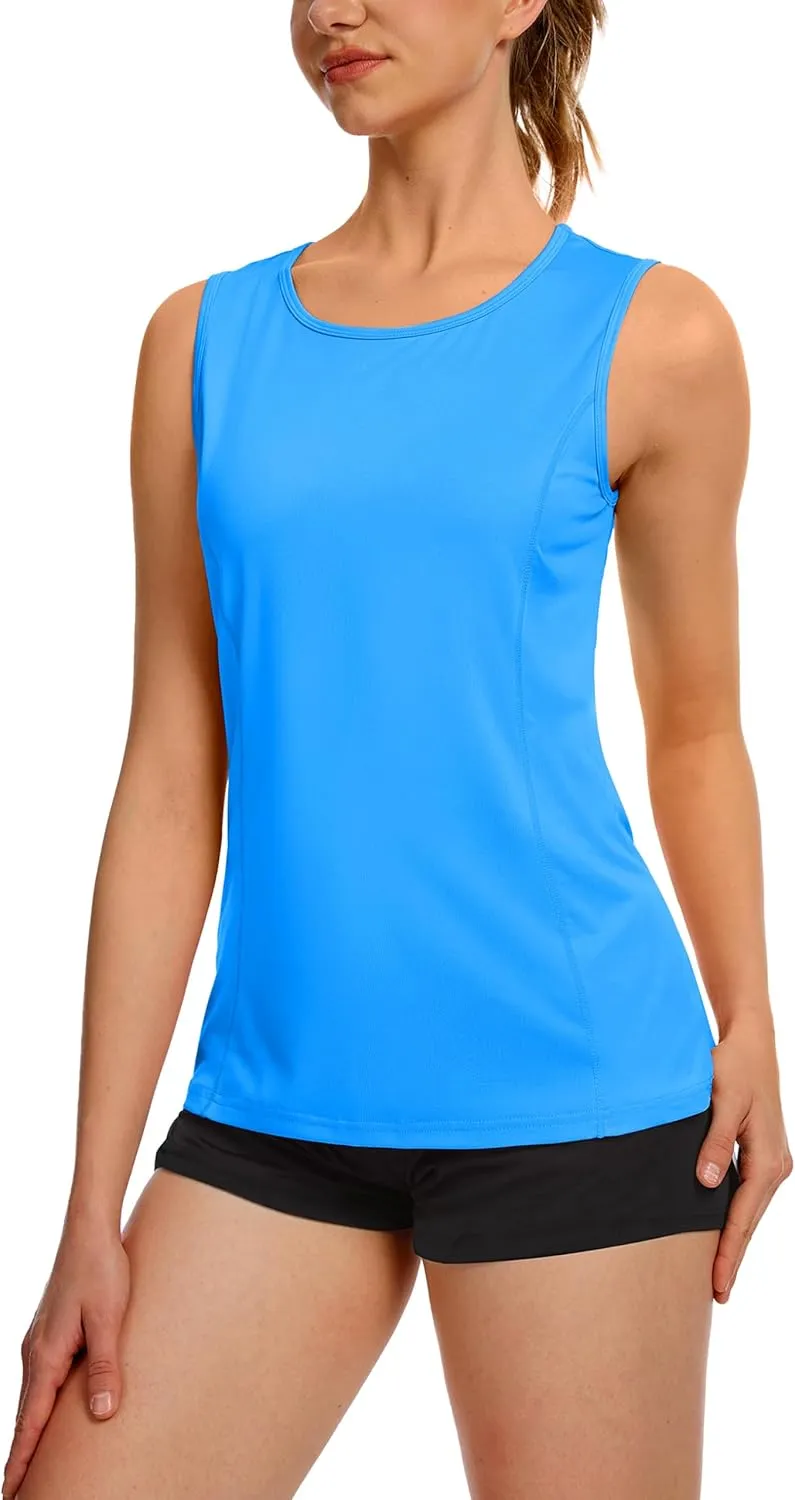 TACVASEN Women's UPF 80  Workout Tank Top Sleeveless Quick Dry Sun Protection Hiking Athletic Gym Yoga Running Shirts