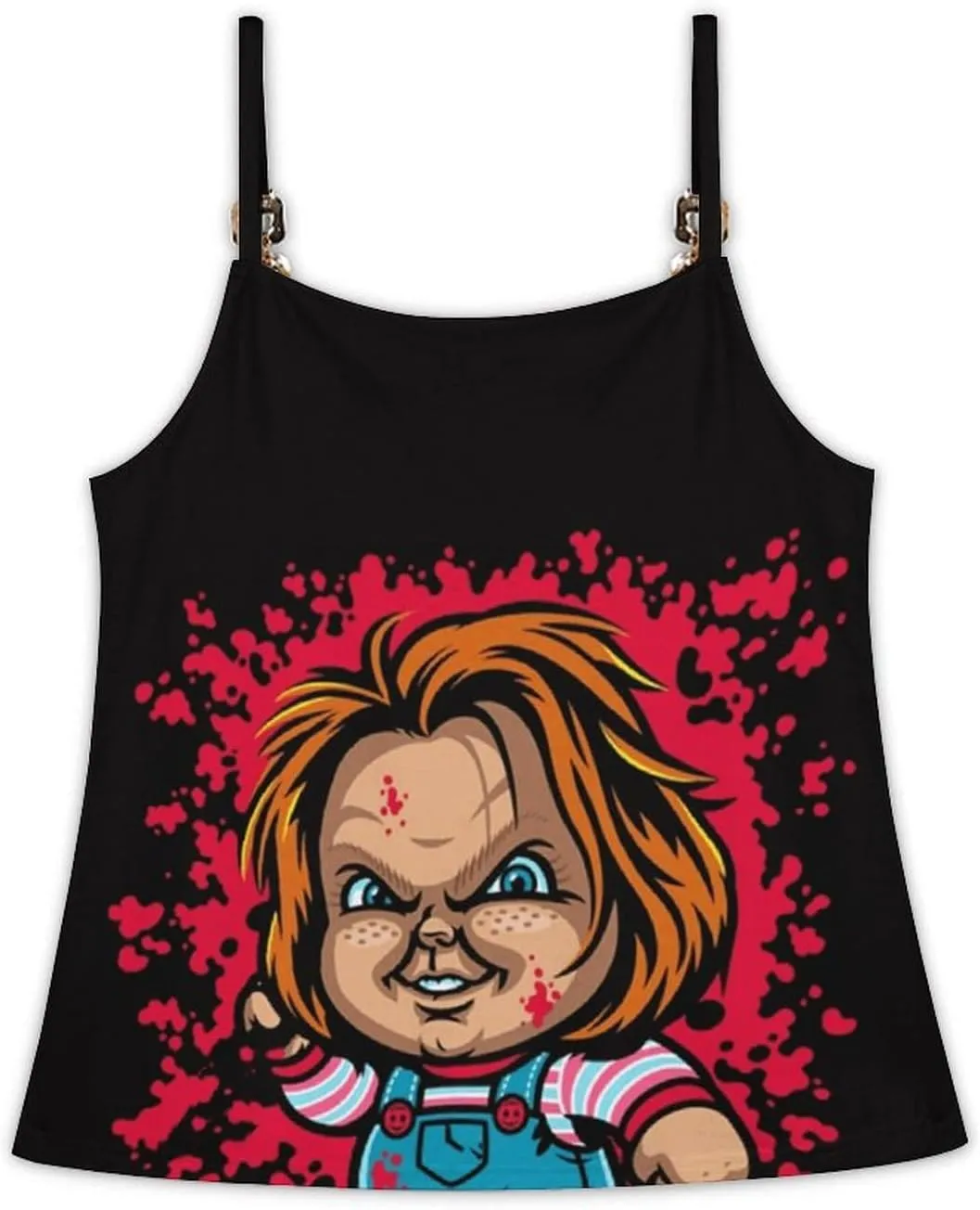 Tank Tops Chucky Beach Summer Sleeveless Shirts Vacation Tanks Gym Tank T-Shirts Top for Womens