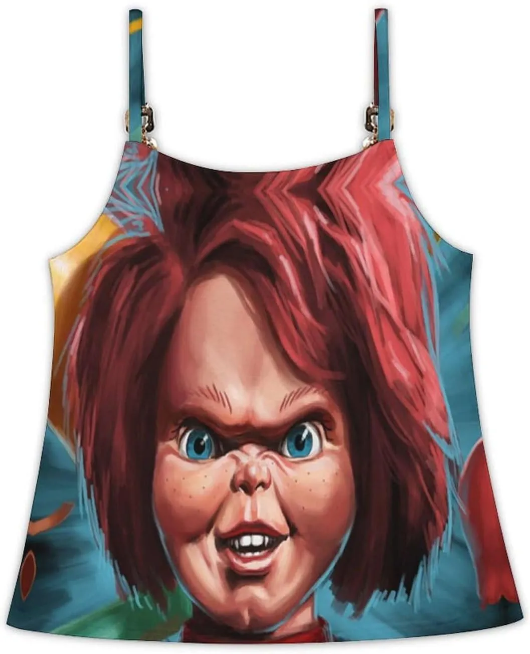 Tank Tops Chucky Beach Summer Sleeveless Shirts Vacation Tanks Gym Tank T-Shirts Top for Womens