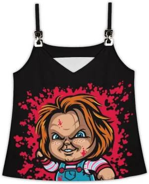Tank Tops Chucky Beach Summer Sleeveless Shirts Vacation Tanks Gym Tank T-Shirts Top for Womens