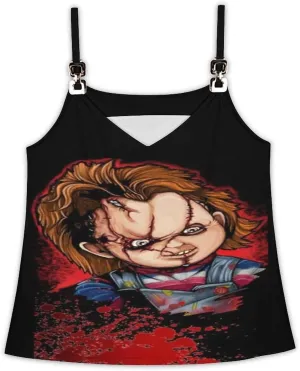 Tank Tops Chucky Beach Summer Sleeveless Shirts Vacation Tanks Gym Tank T-Shirts Top for Womens