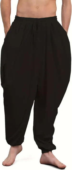 Tenna Teki Adult Casual Harem Pants, 100% Polyester, Loose Fit, Drawstring