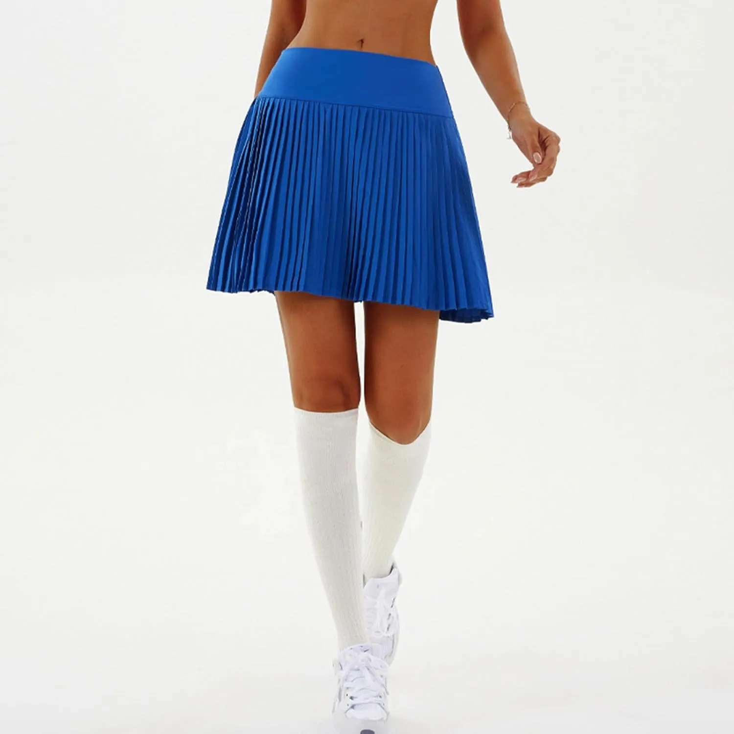 Tennis Skirts for Women with Shorts Trendy Pleated High Elastic Waist Sports Yoga Midi Skirts Flowy & Breathable