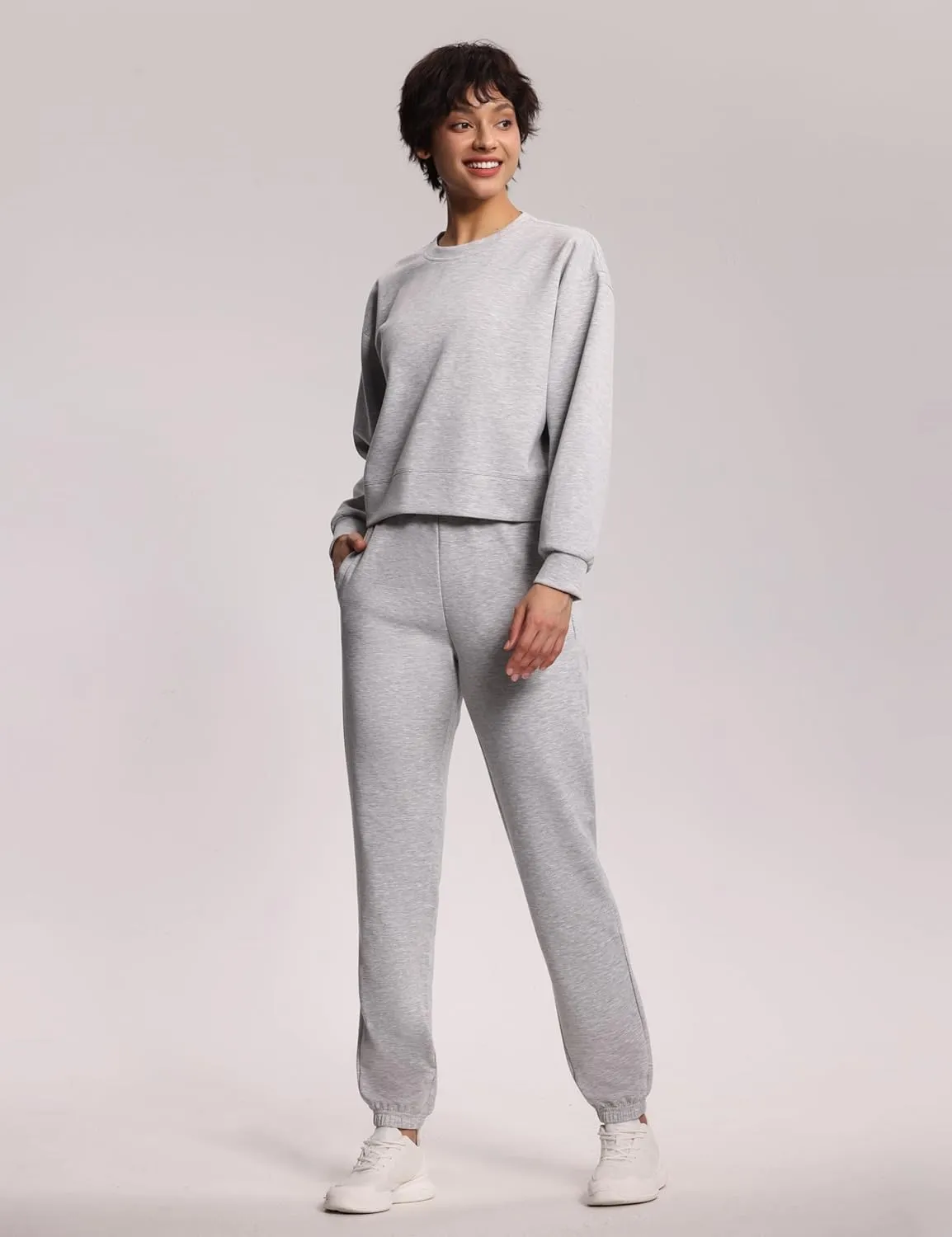 THE GYM PEOPLE Women's Baggy Cinch Bottom Sweatpants Lightweight Workout Joggers Pants with Pockets