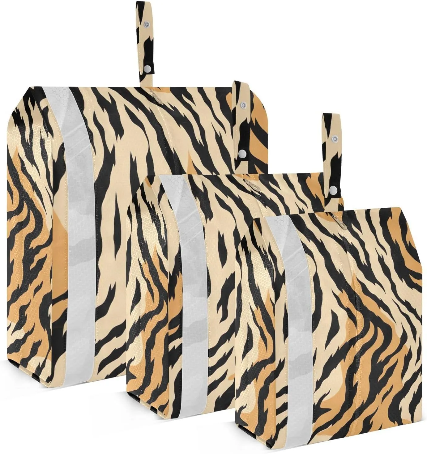Tiger Stripe Yellow Packing Cubes for Suitcases 3 Set Lightweight Compression Luggage Packing Organizers for Carry on Suitcase Travel Essentials Luggage Organizer Bags Set