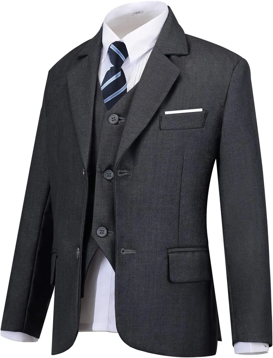 Toddler Boys Suit Kids Formal Dresswear Prom Tuxedo Children's Slim Fit Suits
