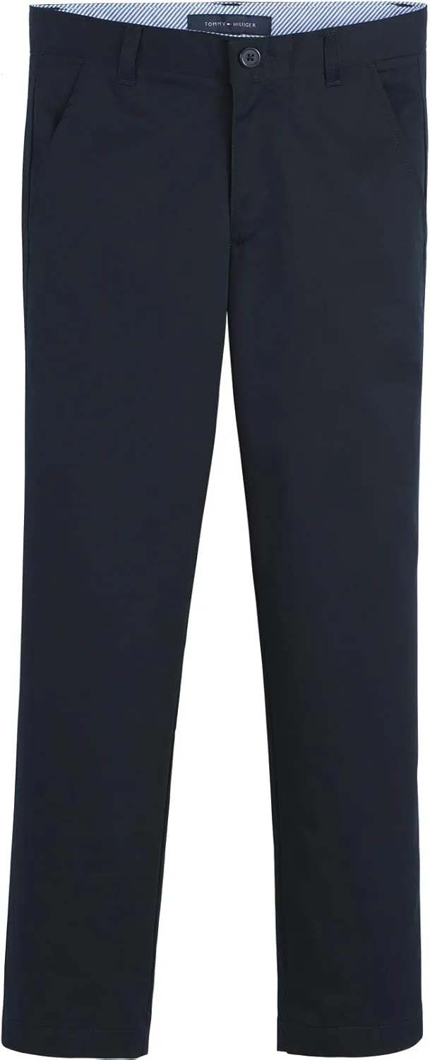 Tommy Hilfiger Boy's Flat Front Twill Blend Dress Pants