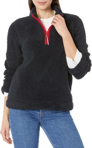 Tommy Hilfiger Women's Quarter Zip Sherpa Jacket