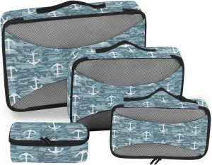 Travel Bags Organizer for Luggage 4 Set Luggage Organizer Luggage Packing Cubes for Travel Pcking Cubes Anchors