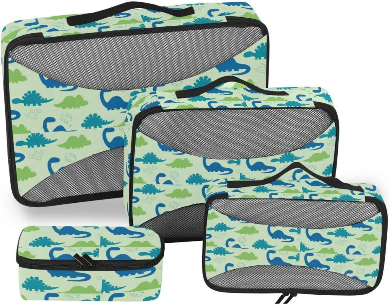 Travel Cubes 4 Set Luggage Organizer Suitcase Packing Cubes for Travel Pqcking Cubes Cute Dinosaur