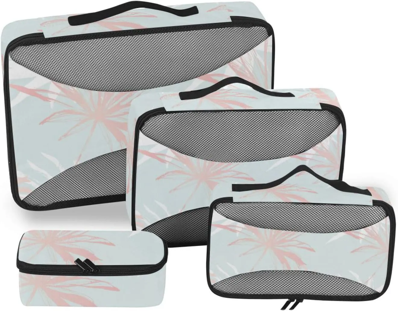 Travel Cubes for Packing Set of 4 Luggage Packing Cubes Travel Bag Organizer for Luggage Packing Cube Nature Pattern