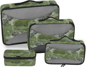 Travel Cubes Set of 4 Luggage Organizer Travel Cubes for Packing Women Packimg Cubes Monster Cars