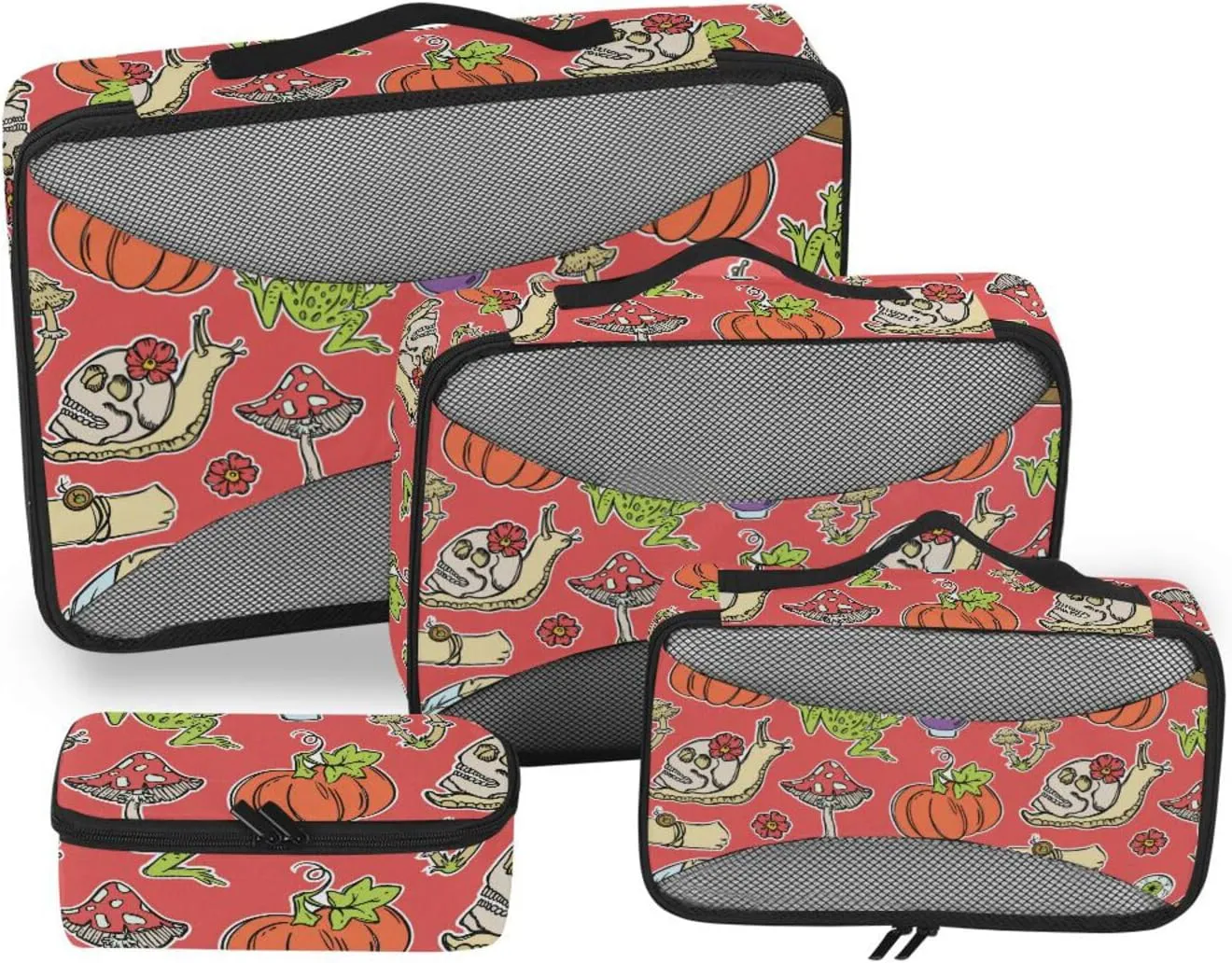 Travel Packing Cubes Set of 4 Suitcase Organizer Bags Packing Cubes for Travel Women Packing Cubea Cute Halloween