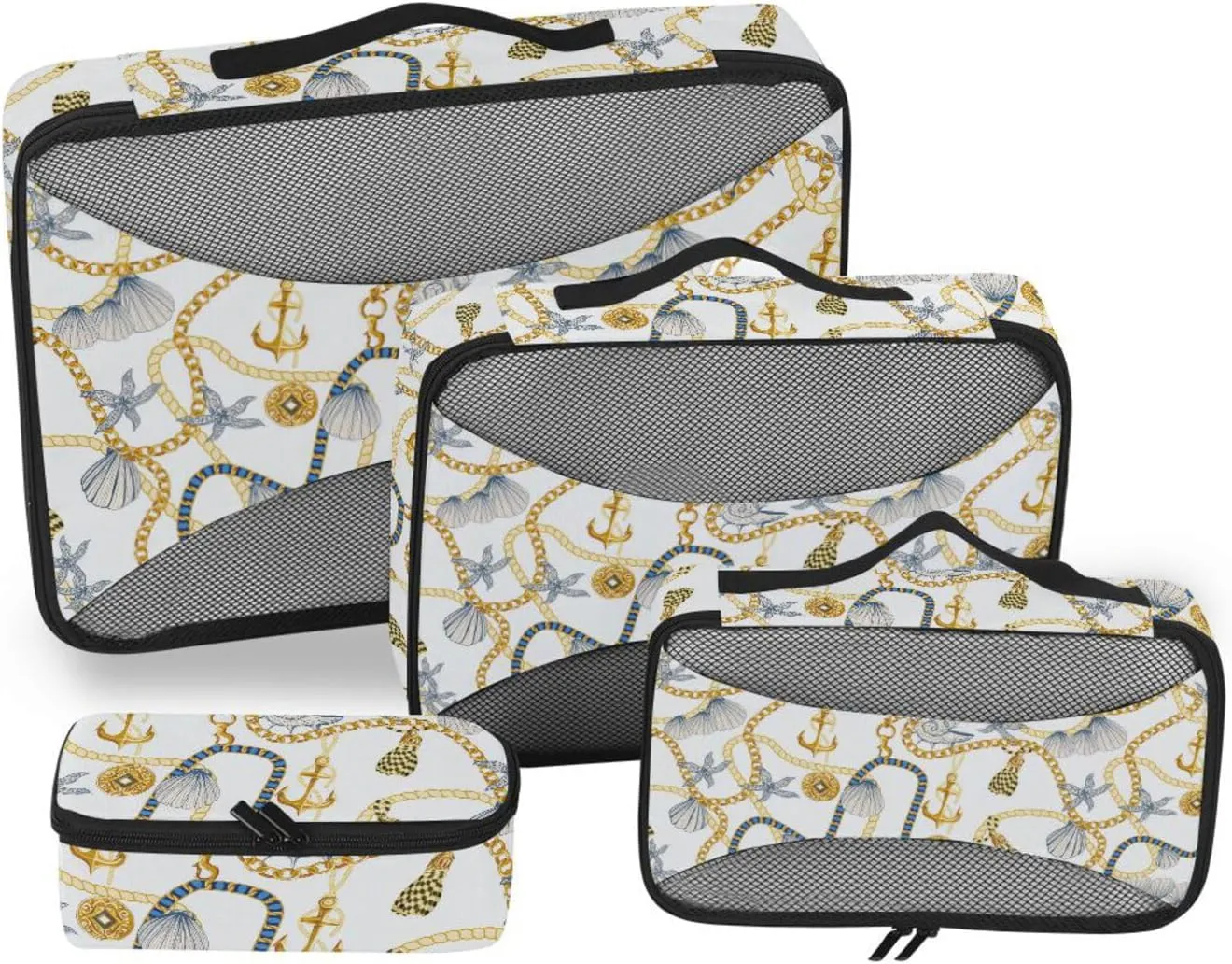 Travel Packing Organizers 4 Set Luggage Organizer Bags Suitcase Organizers Pcking Cubes Anchors and Shells