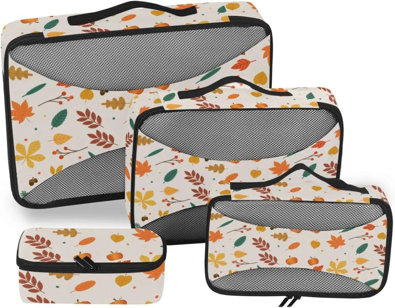 Travel Packing Organizers 4 Set Suitcase Organizer Bags Packing Cubes Travel Oacking Cubes Autumn Leaves
