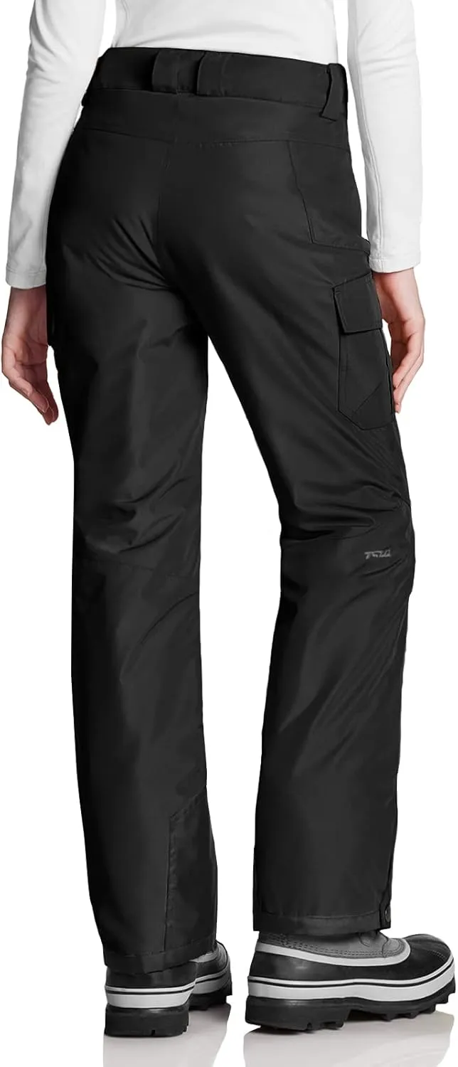 TSLA Women's Winter Snow Pants, Waterproof Insulated Ski Pants, Ripstop Snowboard Bottoms