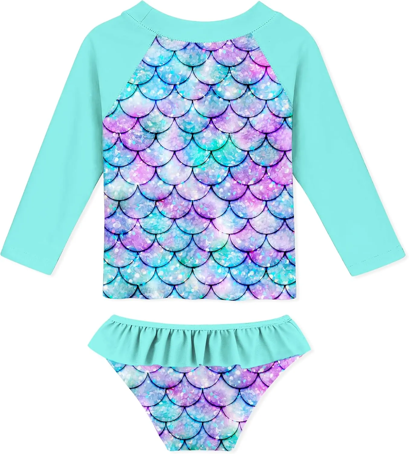 UNIFACO Toddler Girls Swimsuit Rashguard Set Summer Beach Breathable Tankini with UPF 50  Sun Protection 2-8T
