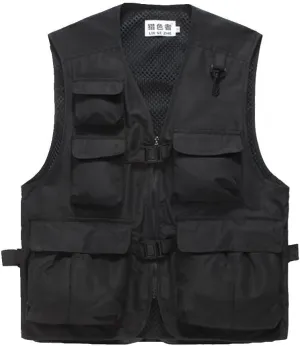 Unisex Breathable Fishing Vest, Multi-Pockets Photography Travel Hunting Waistcoat Jacket for Adults and Youth