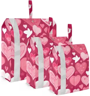 Valentine's Day Packing Cubes for Suitcases 3 Set Compression Lightweight Luggage Packing Organizers for Carry on Suitcase Travel Accessories Luggage Organizer Bags Set