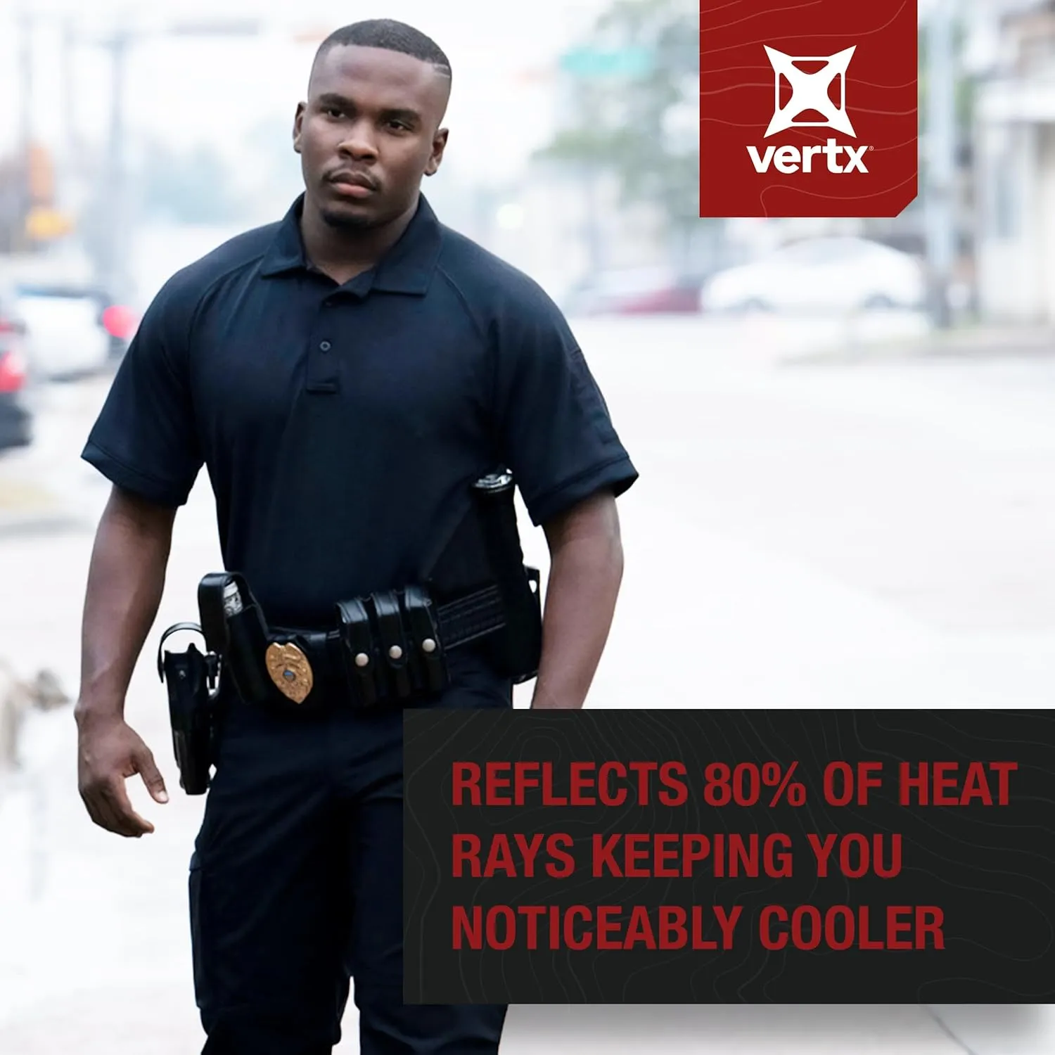 Vertx Mens Tactical Polo Shirt, Short Sleeve T-Shirt, Breathable, Moisture-Wicking, Outdoor Performance Tactical, Relaxed Fit