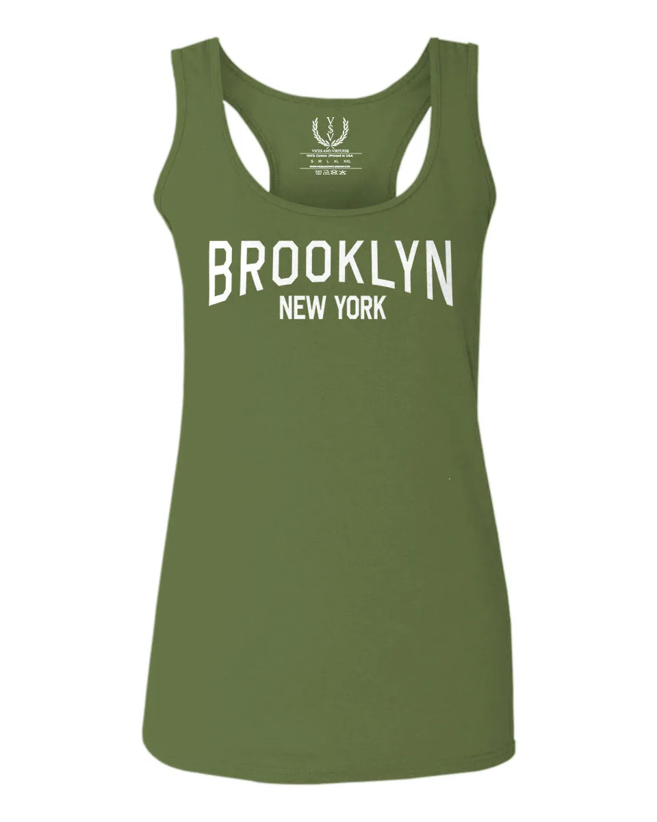 Vintage New York Brooklyn NYC Cool Hipster Street wear  women's Tank Top sleeveless Racerback