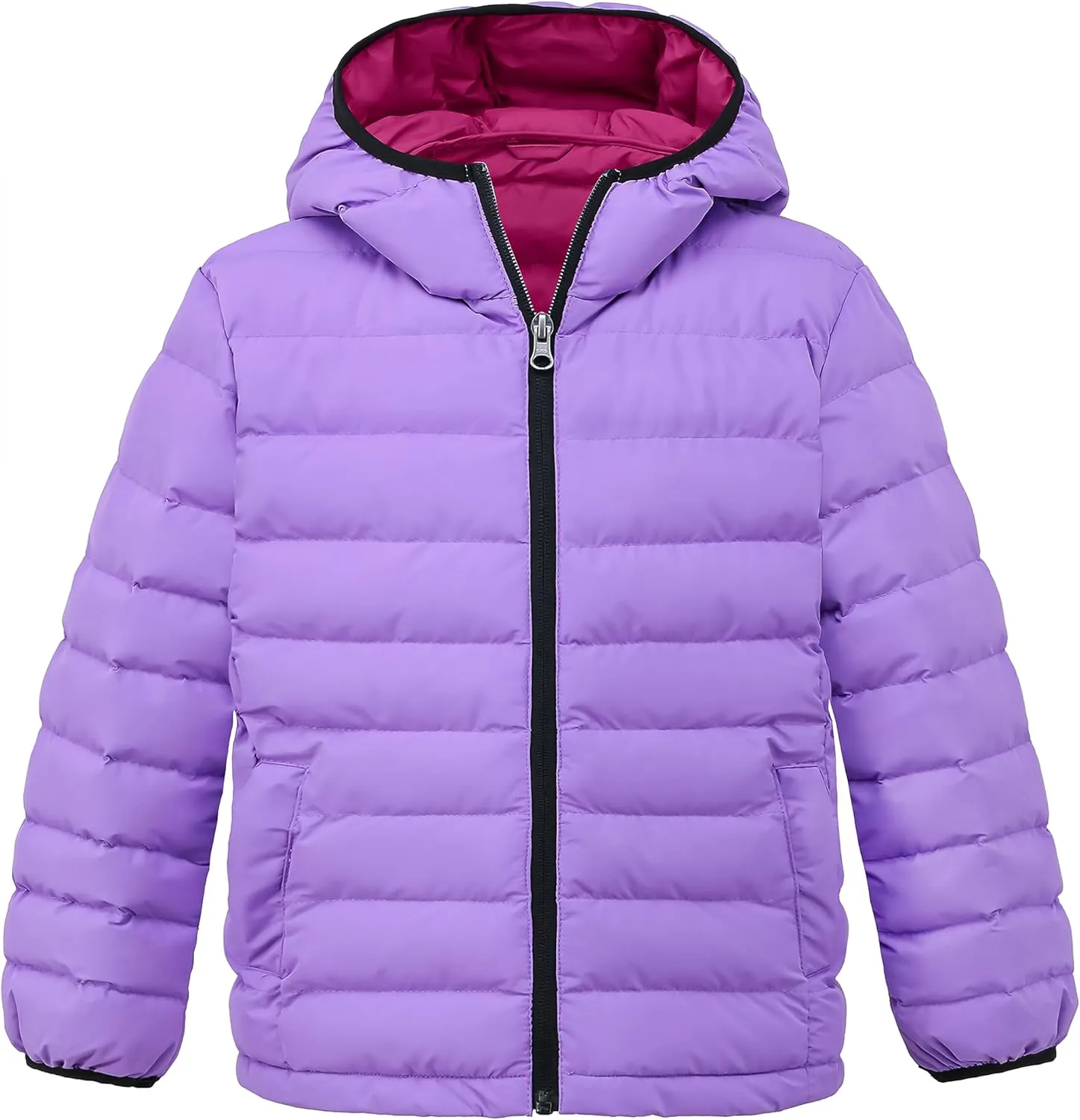 wantdo Girl's Lightweight Winter Coat Padded Puffer Jacket Waterproof Bubble Coat Hooded