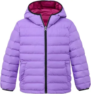wantdo Girl's Lightweight Winter Coat Padded Puffer Jacket Waterproof Bubble Coat Hooded