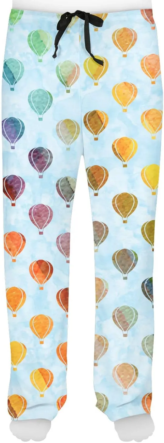 Watercolor Hot Air Balloons Mens Pajama Pants