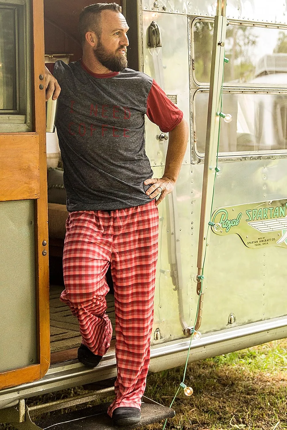 Watercolor Hot Air Balloons Mens Pajama Pants