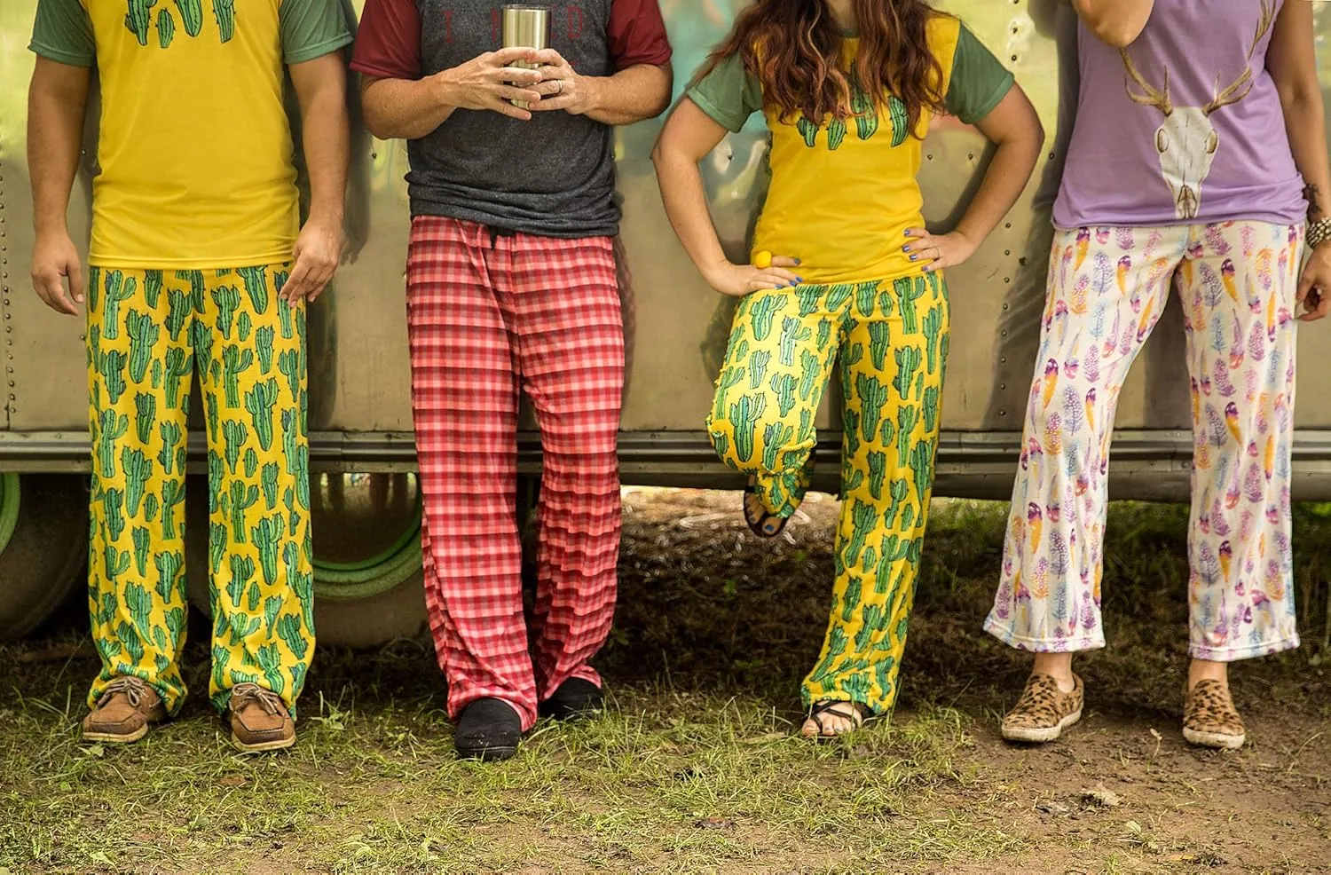 Watercolor Hot Air Balloons Mens Pajama Pants
