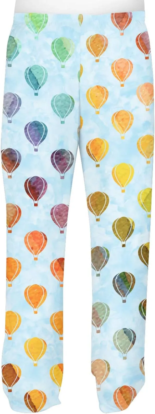 Watercolor Hot Air Balloons Mens Pajama Pants