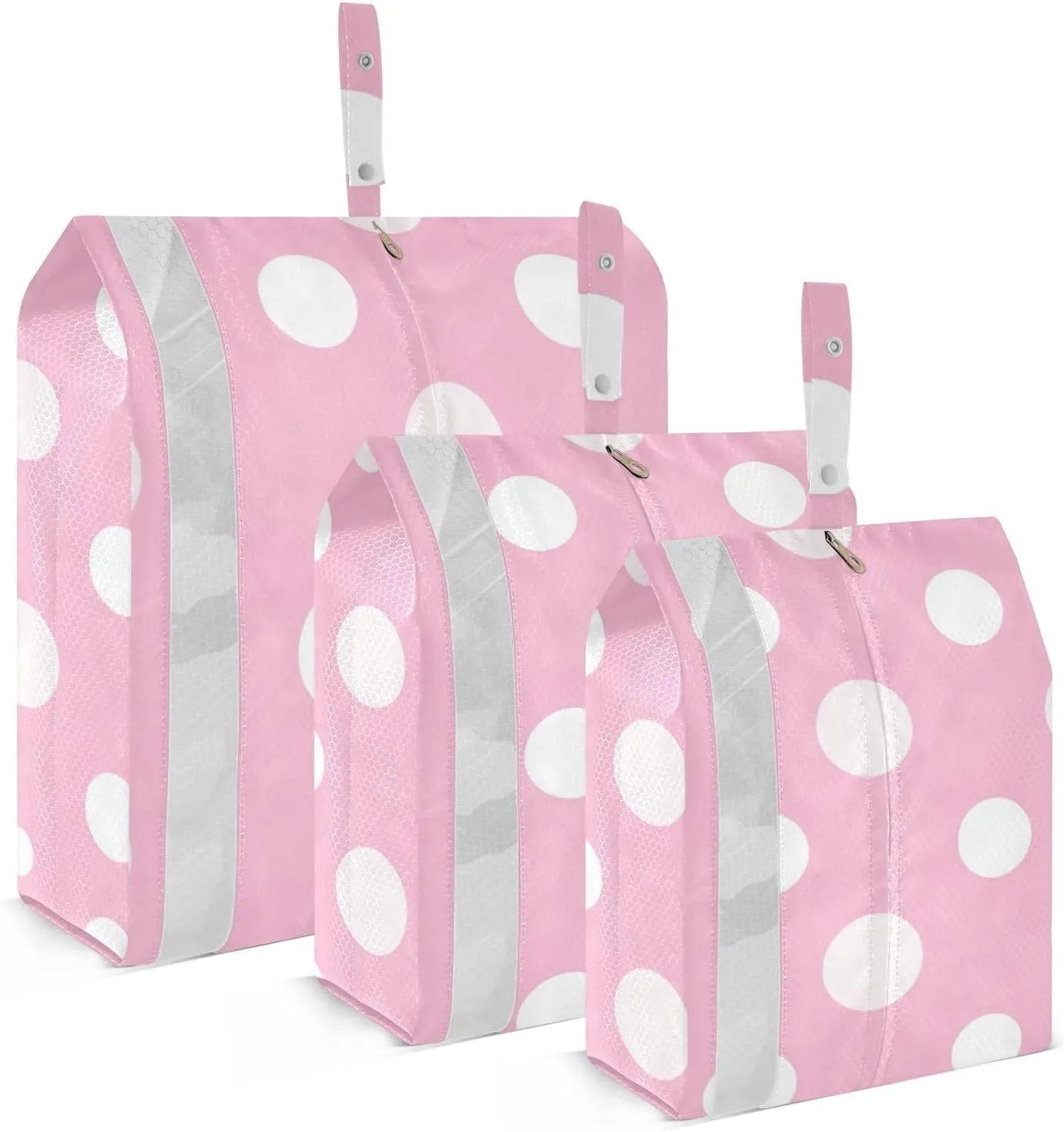 White Dots Packing Cubes for Suitcases 3 Set Lightweight Compression Luggage Packing Organizers for Carry on Suitcase Travel Essentials Luggage Organizer Bags Set