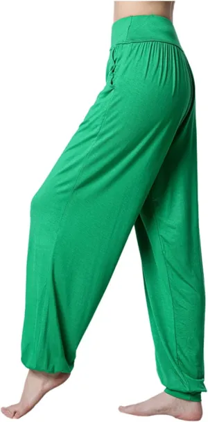 Wide Leg Pants for Women Summer Elastic High Waist Yoga Pants Loose Fit Comfy Casual Lounge Trousers Pockets 2025