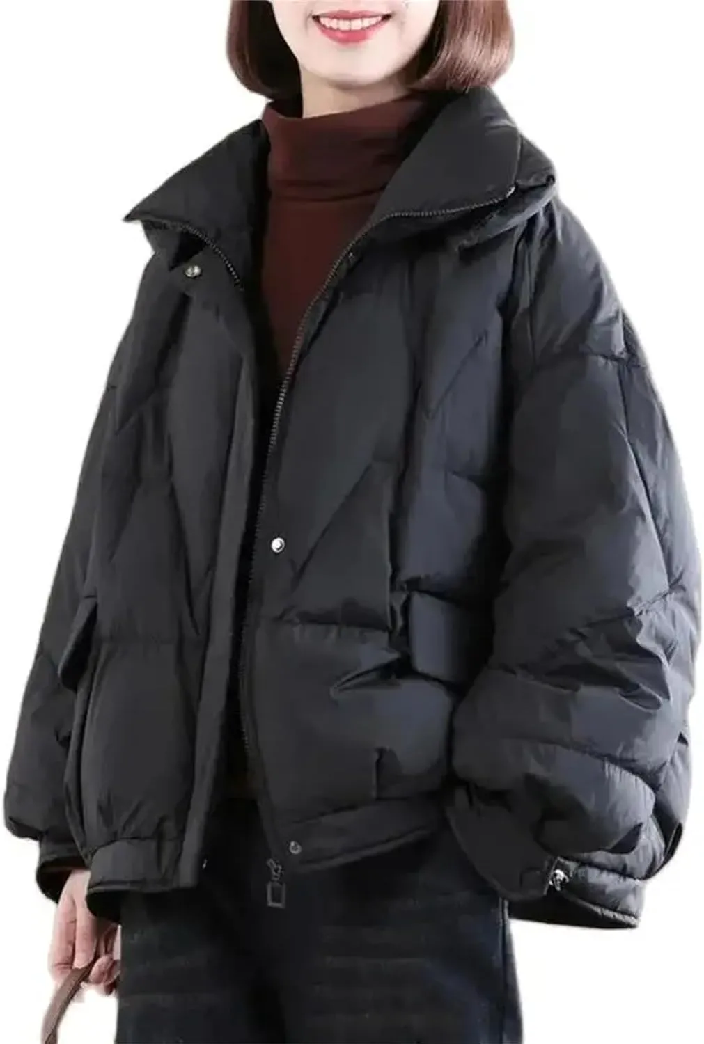 Winter Thickened And Warm Down Cotton Coat For Women's Winter Wear Loose Large Casual Cotton-Padded Coat
