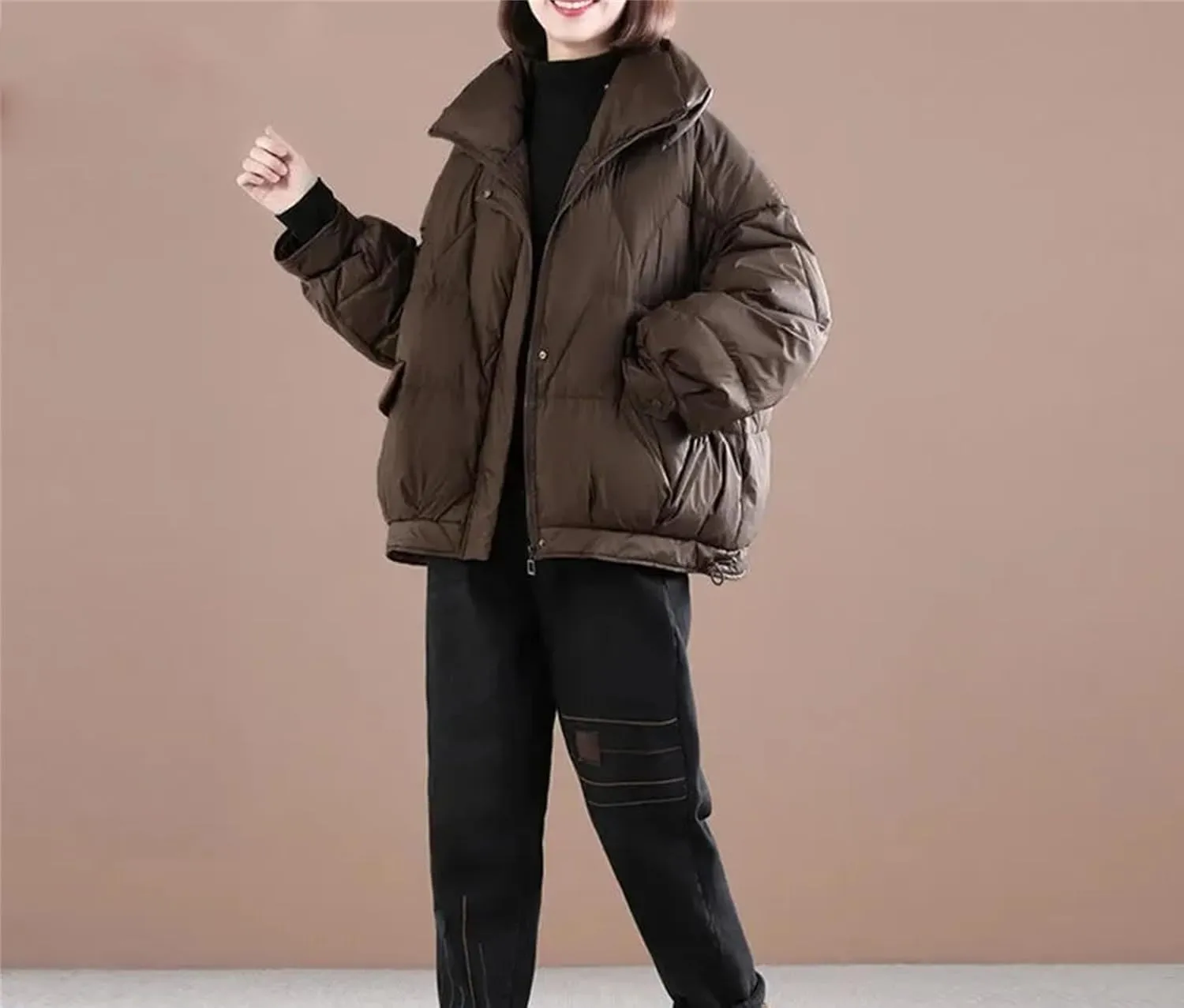 Winter Thickened And Warm Down Cotton Coat For Women's Winter Wear Loose Large Casual Cotton-Padded Coat