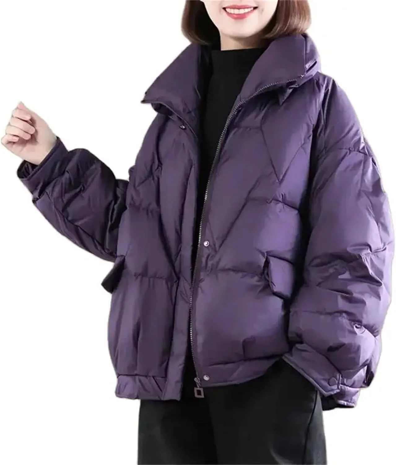 Winter Thickened And Warm Down Cotton Coat For Women's Winter Wear Loose Large Casual Cotton-Padded Coat