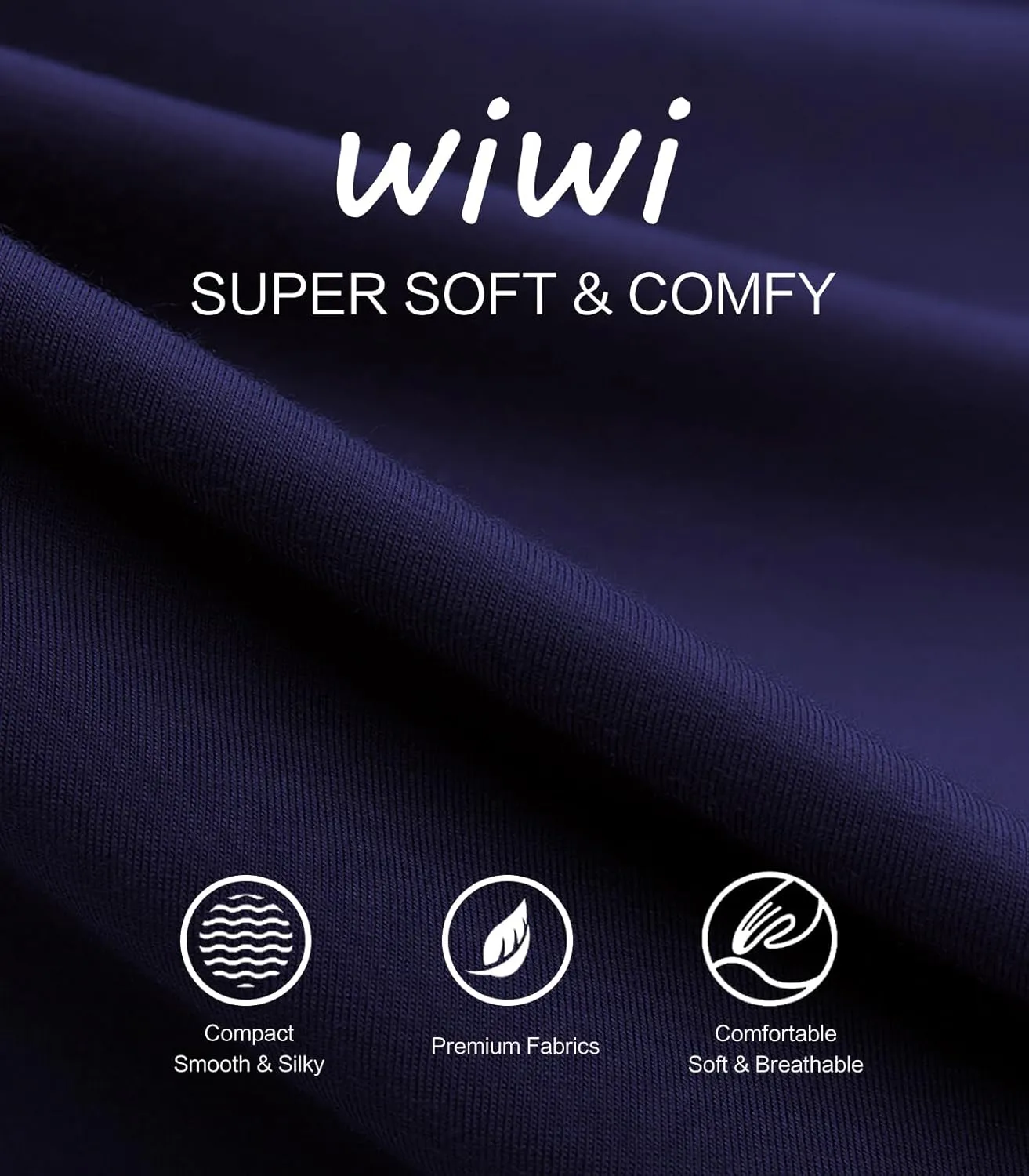 WiWi Viscose from Bamboo Womens Cute Pajamas Set 3/4 Sleeve and Crew-neck Sets with Drawstring S-XXL