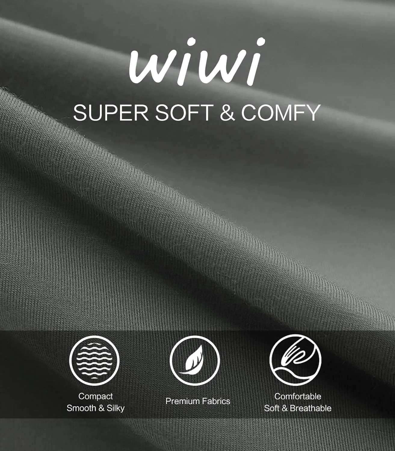 WiWi Women's Lounge Pants Wide Leg Yoga Bottoms Soft High Waist Sweatpants with Pockets Viscose from Bamboo S-XXL