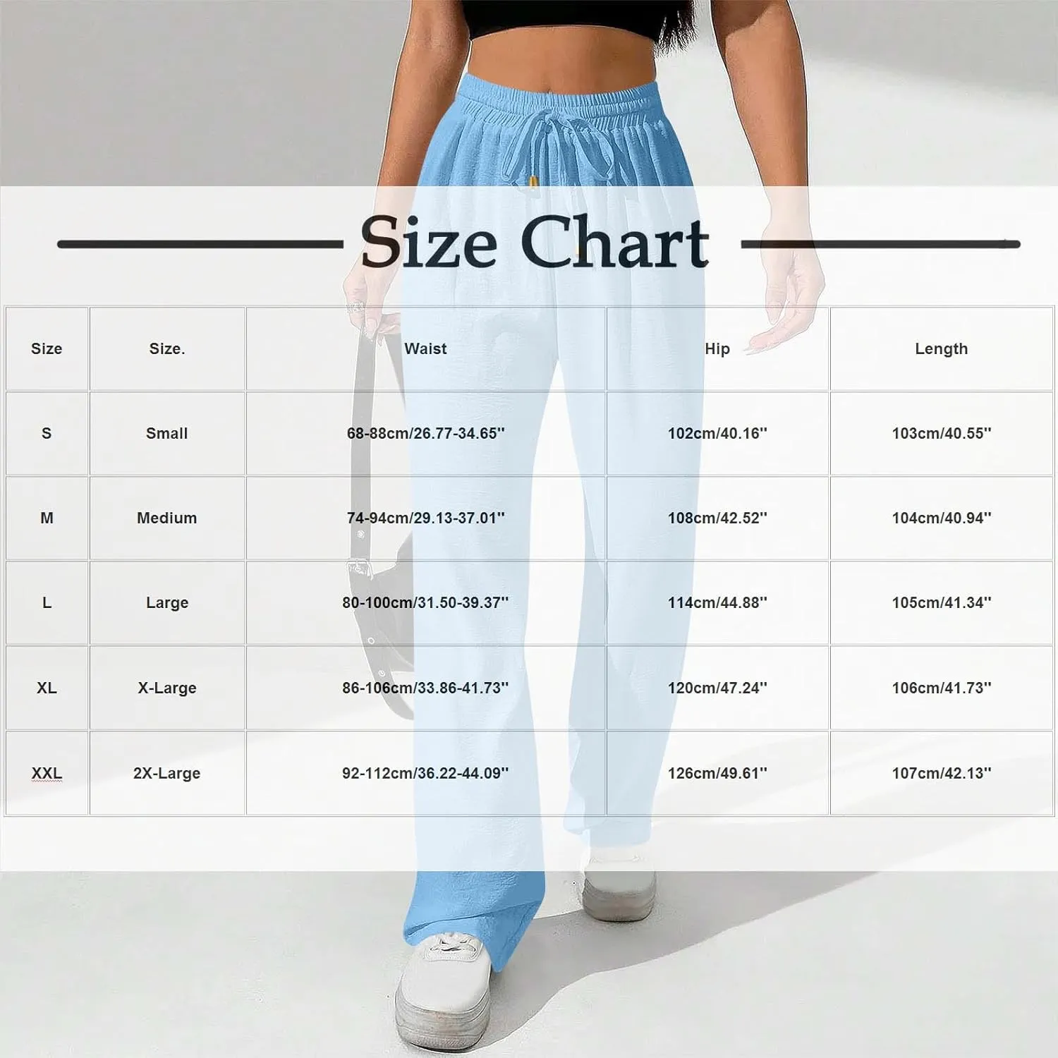 Women Cotton Linen Pant, Summer Loose Breathable Business Work Casual Clothes Elastic Waist Drawstring Pockets Trousers