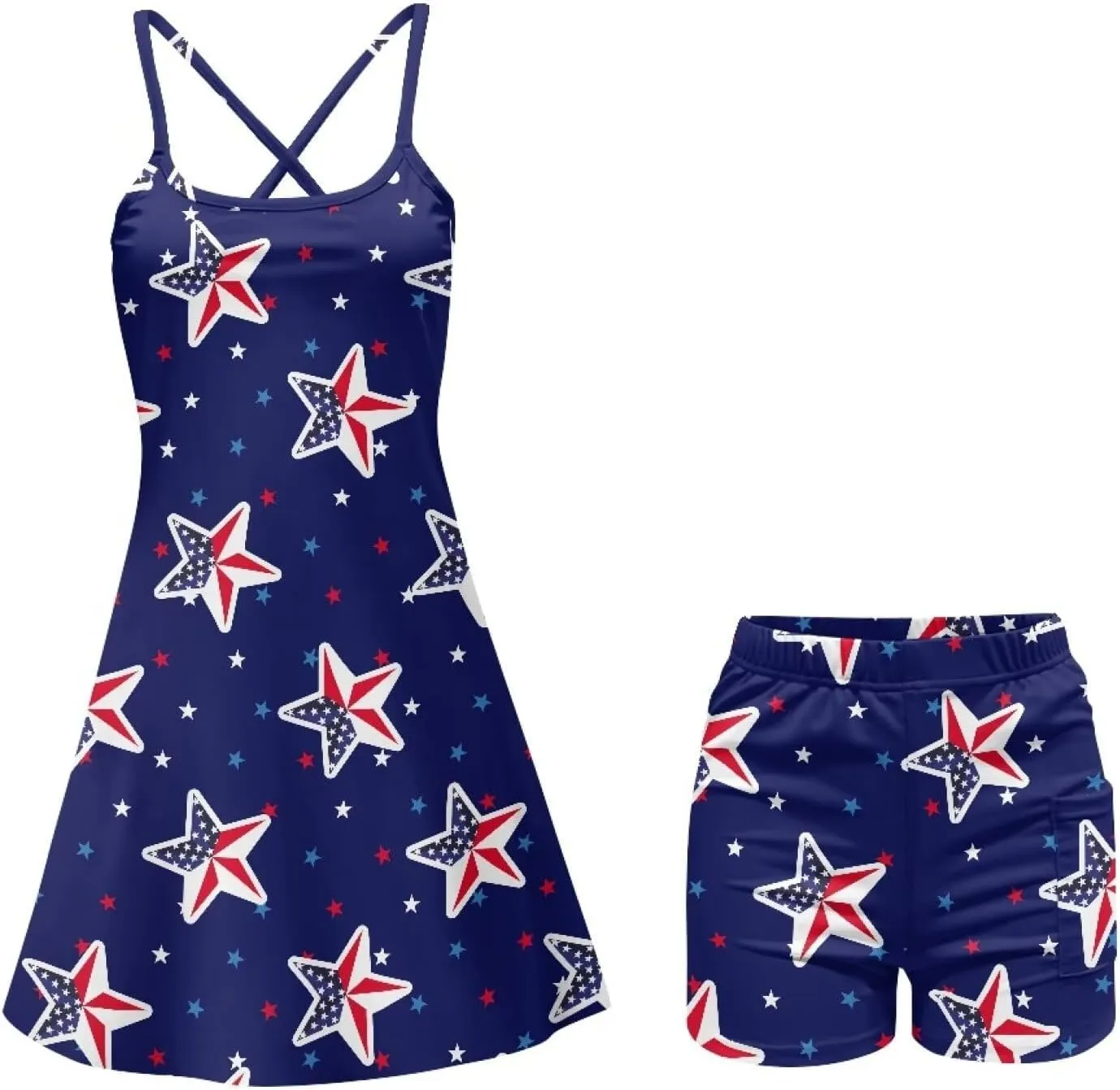 Women Golf Dress with Built-in Short Casual Athletic Tennis Workout Skort Breathable and Soft XS-2XL