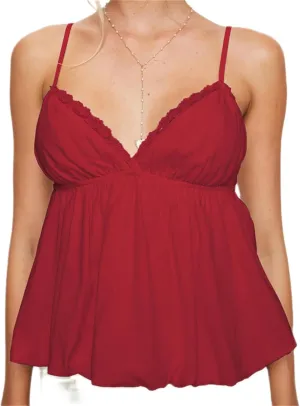 Women Y2K Floral Babydoll Tank Top Cute Spaghetti Strap Bow Tie Crop Camisole Fairycore Night Out Rave Ruffle Outfit