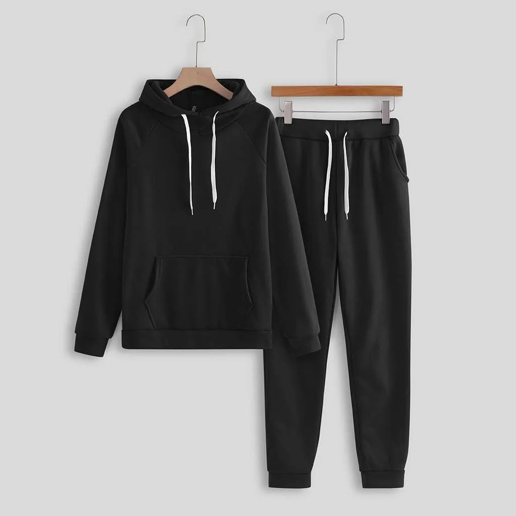 Womens 2 Piece Tracksuits Oversized Pullover Long Sleeve Hoodie Lounge Joggers Fashion Winter Sweatsuit Outfits Pocket