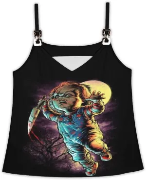 Women's Athletic Tank Chucky Casual Summer Sleeveless Soft Shirts Top Vest Sports Undershirt