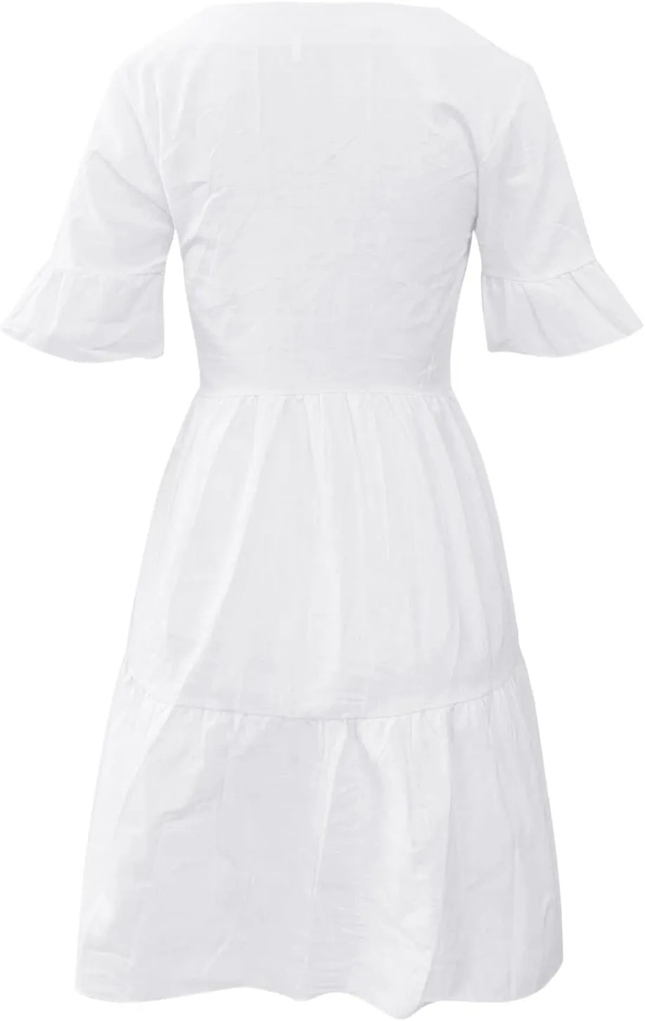 Women's Babydoll Ruffle Spring Dress Floral Pirnt Short Mini Dress V Neck Tiered Causal Dresses Cute Fashion Outfits 2023