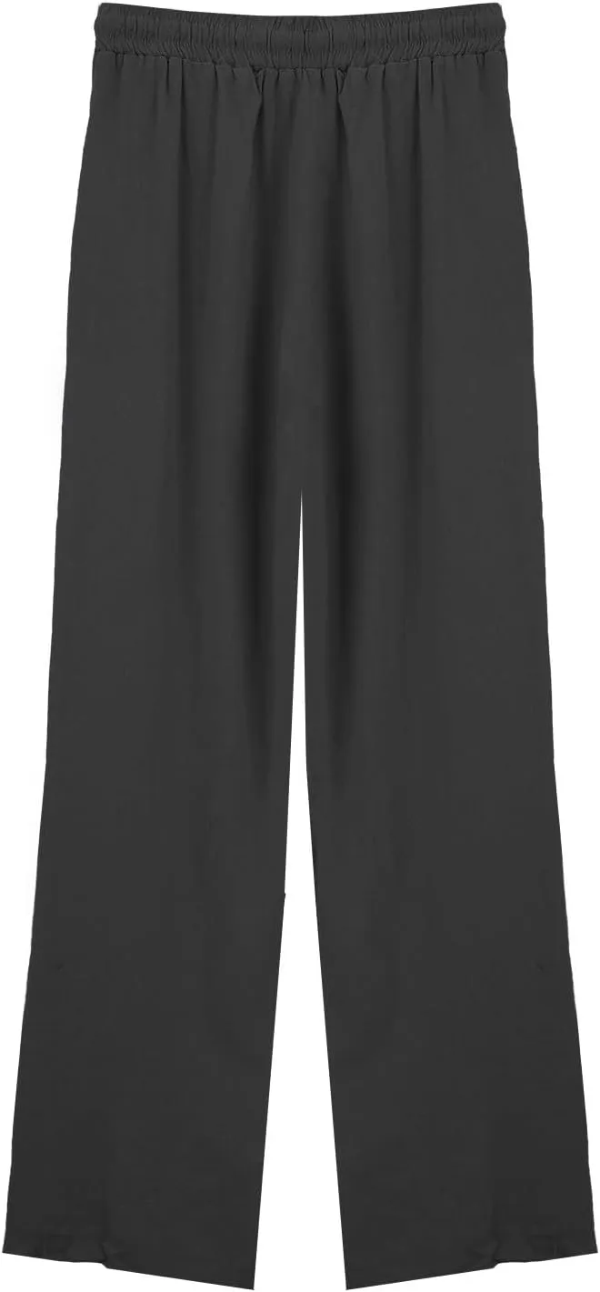 Womens Cotton Linen Pants High Waist Wide Leg Palazzo Pants 2025 Summer Casual Loose Flowy Beach Trousers Outfits