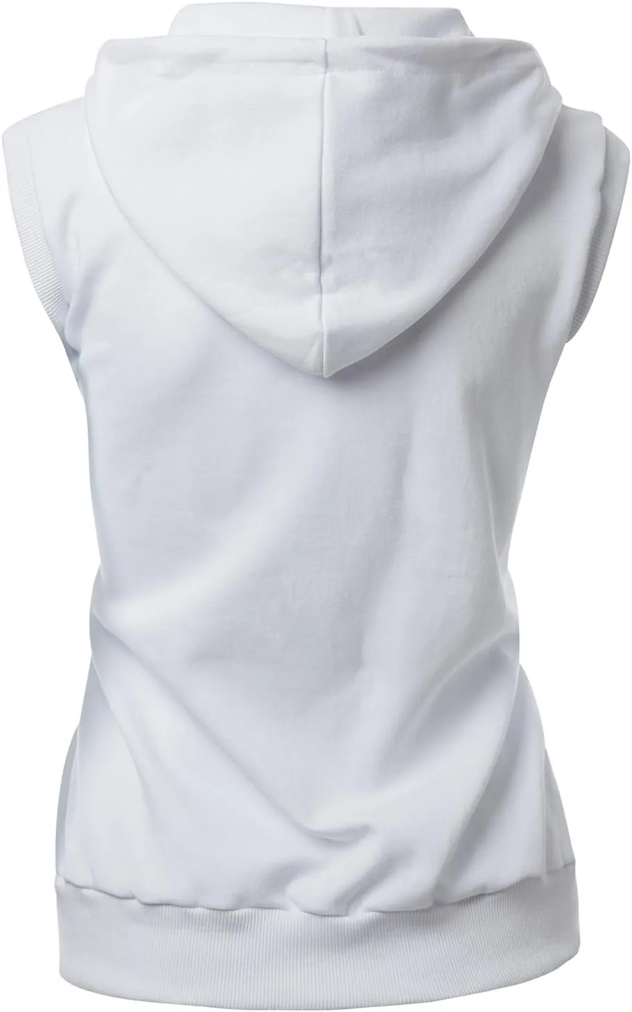 Womens Cotton Zip Up Hoodie Vest