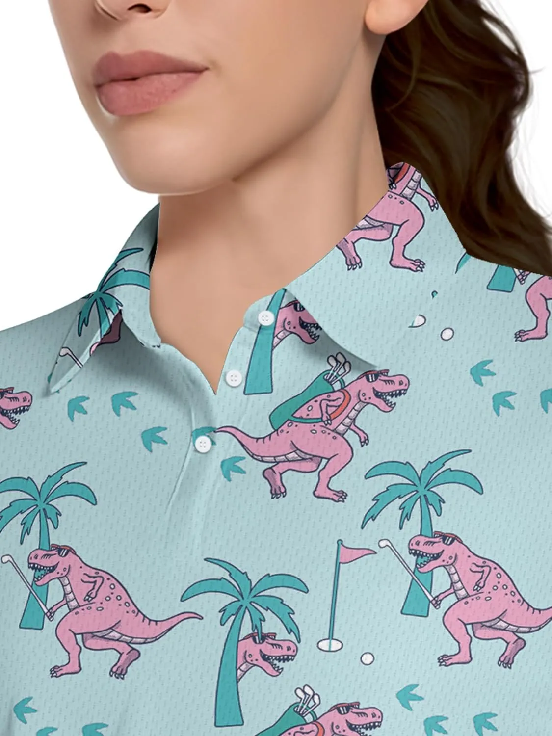 Womens Golf Shirt Funny Polo Shirts for Women Short Sleeve Golf Outfit