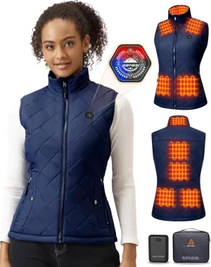 Women's Heated Vest with 16000mAh 7.4V Battery, Ergonomics Heating System, Smart Temp Control, Heated Vest for Women
