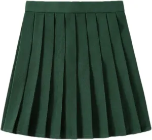 Women's High Waist Pleated Mini Skirt  Zipper A-Line Skirt for Summer Dance Sports Running