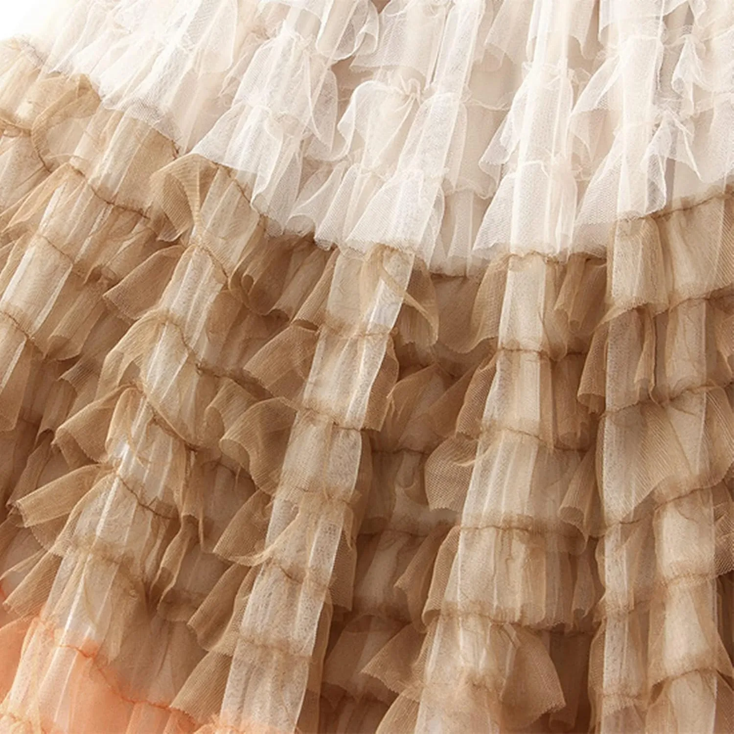 Women's Ruffles Tulle Skirt Fairy Pleated High Waist Maxi Mesh Skirt Long Tutu Party Skirt